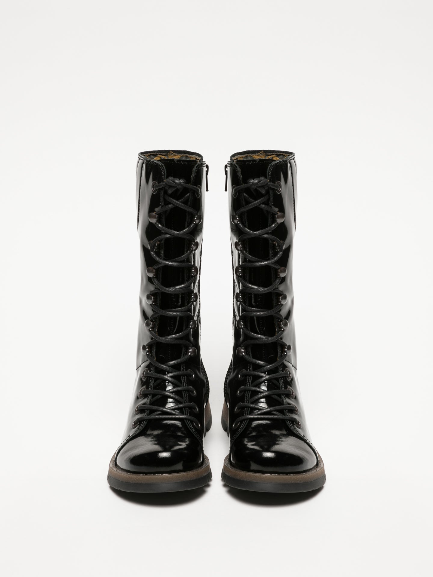 Fly London Coal Black Lace-up Boots
